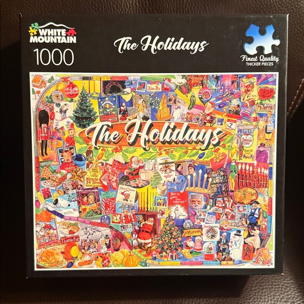 White Mountain The Holidays Jigsaw Puzzle.  Complete.  Excellent condition